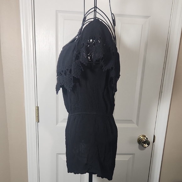 Ambiance Black Flutter Sleeve Jumpsuit - Picture 2 of 5